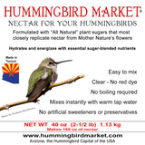 Nectar 2-1/2 pounds - Hummingbird Market of Tucson, Arizona. Feeders and Nectar