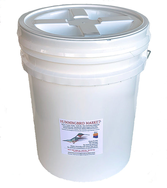 Nectar 35lbs/ 5 gal Plastic Bucket with Snap-on Lid.