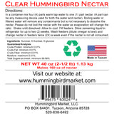 Nectar 2-1/2 pounds - Hummingbird Market of Tucson, Arizona. Feeders and Nectar