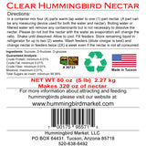 Nectar 5 pounds - Hummingbird Market of Tucson, Arizona. Feeders and Nectar